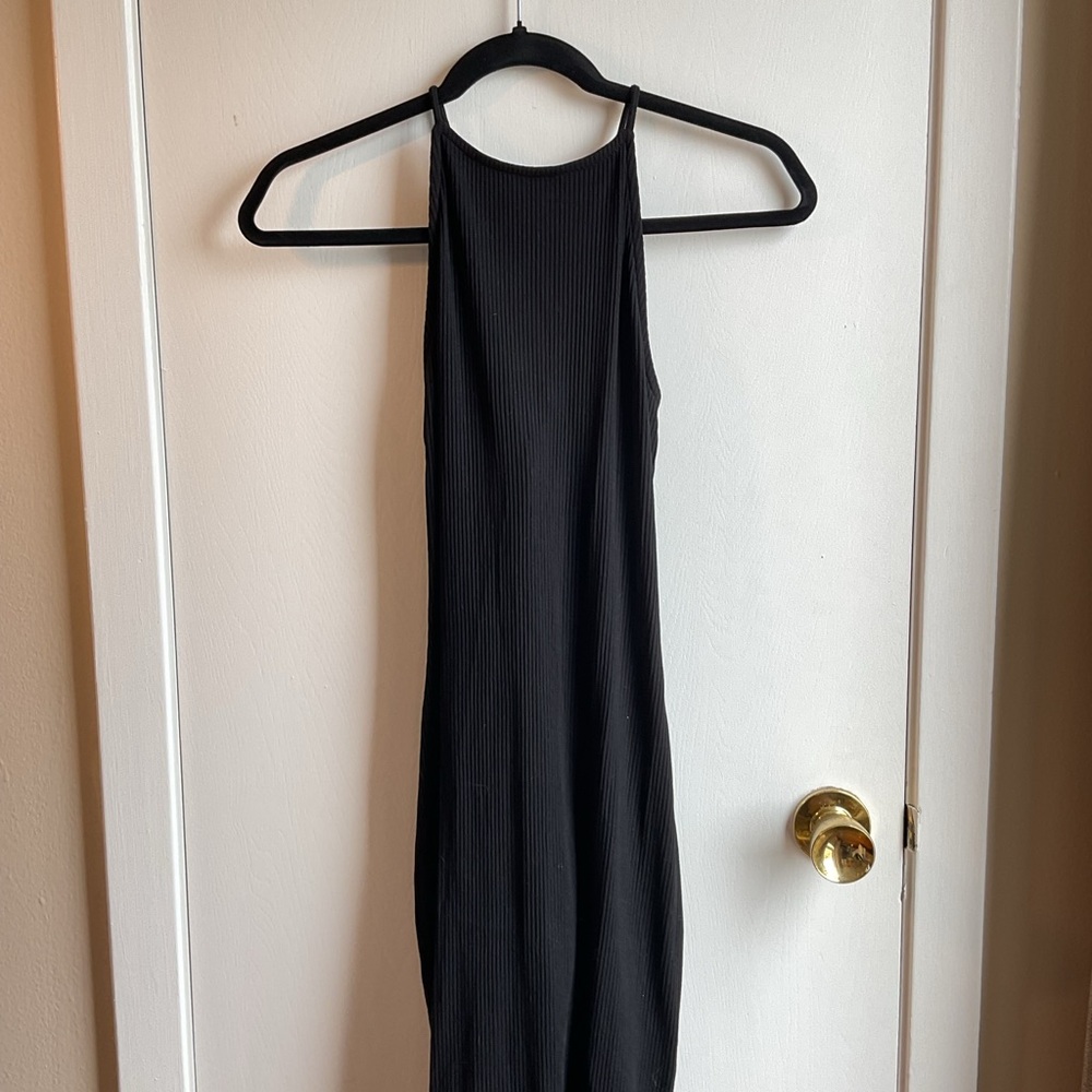 H&M Black Sheath Halter Dress